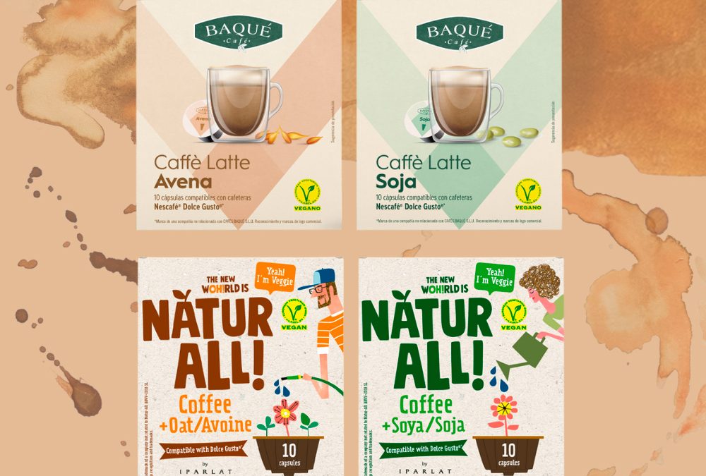 Cafés Baqué eta Natur All edari begetaleko kafe kapsulak merkaturatzen dituzte